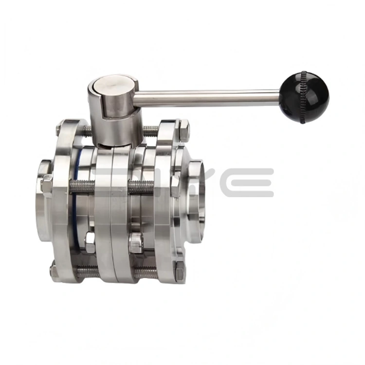 Sanitär 3-delad vridspjällsventil